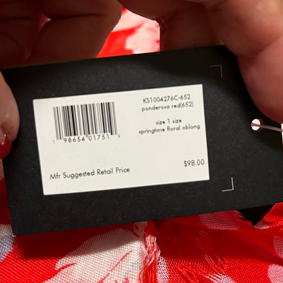 Kate Spade Springtime floral Scarf - Picture 5 of 6